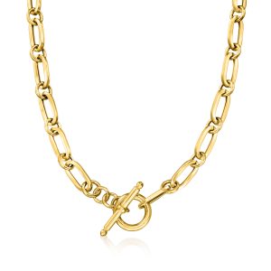 Italian 18kt Gold Over Sterling Paper Clip Link Necklace