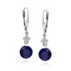 4.80 ct. t.w. Sapphire Drop Earrings with Diamonds in Sterling Silver