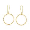 14kt Yellow Gold Open-Circle Drop Earrings