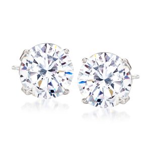 6.00 ct. t.w. CZ Stud Earrings in Sterling Silver