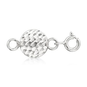 Italian Sterling Silver Diamond-Cut Magnetic Clasp Converter