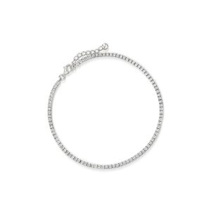 2.70 ct. t.w. CZ Tennis Anklet in Sterling Silver. 9"
