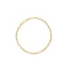 14kt Yellow Gold Crimped Cable-Link Anklet. 10"