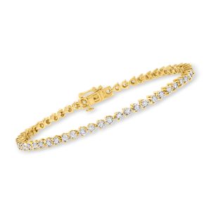 1.00 ct. t.w. Diamond Tennis Bracelet in 18kt Gold Over Sterling
