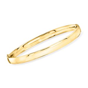 6mm 18kt Gold Over Sterling Bangle Bracelet