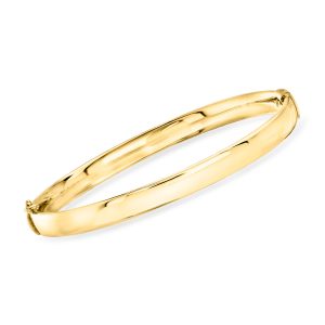 6mm 18kt Gold Over Sterling Bangle Bracelet