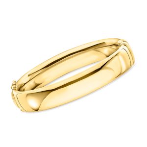 12mm 18kt Gold Over Sterling Bangle Bracelet