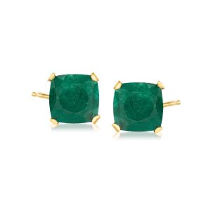 3.60 ct. t.w. Emerald Martini Stud Earrings in 14kt Yellow Gold