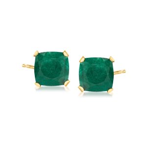 3.60 ct. t.w. Emerald Martini Stud Earrings in 14kt Yellow Gold
