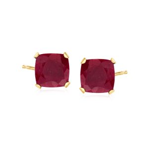 6.00 ct. t.w. Ruby Martini Stud Earrings in 14kt Yellow Gold