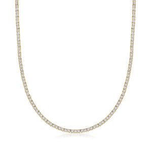 5.00 ct. t.w. Diamond Tennis Necklace in 18kt Gold Over Sterling