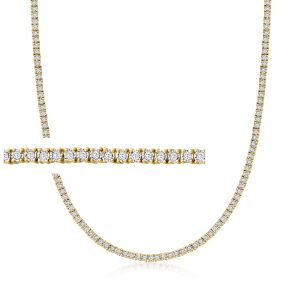 3.00 ct. t.w. Diamond Tennis Necklace in 18kt Gold Over Sterling