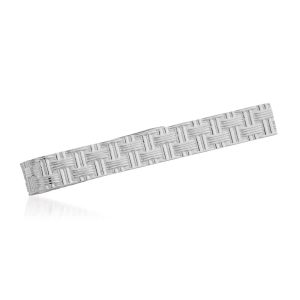 Sterling Silver Woven Tie Bar