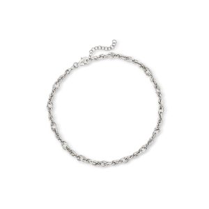 Sterling Silver Singapore-Chain Anklet. 9"