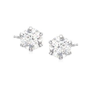 2.00 ct. t.w. Moissanite Stud Earrings in Sterling Silver