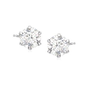 2.00 ct. t.w. Moissanite Stud Earrings in Sterling Silver