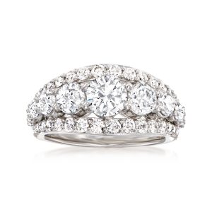 3.00 ct. t.w. Diamond Multi-Row Ring in 14kt White Gold