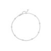 .50 ct. t.w. Diamond Station Anklet in Sterling Silver. 9"