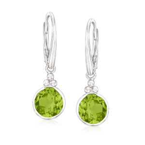 3.60 ct. t.w. Peridot Drop Earrings in Sterling Silver