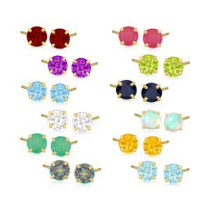Child's .60 ct. t.w. Birthstone Stud Earrings in 14kt Yellow Gold