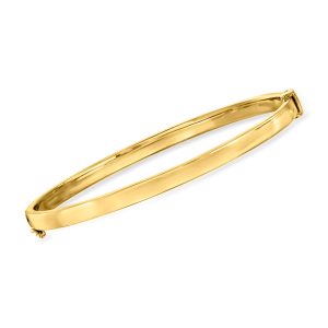4mm 18kt Gold Over Sterling Bangle Bracelet