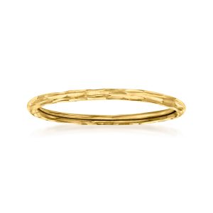 Italian 14kt Yellow Gold Grooved Ring