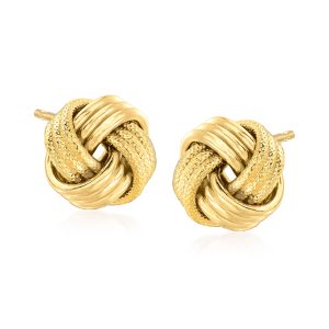 Italian 10kt Yellow Gold Love Knot Earrings