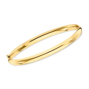 5mm 10kt Yellow Gold Round Bangle Bracelet