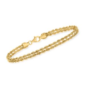 14kt Yellow Gold Double-Rope Chain Bracelet