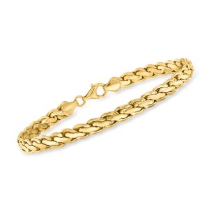 10kt Yellow Gold Curved-Link Bracelet