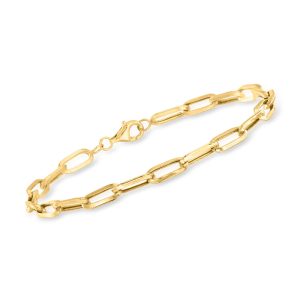 10kt Yellow Gold Paper Clip Link Bracelet