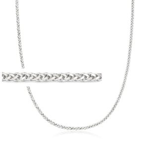 Gabriel Designs Men's 3.3mm Sterling Silver Wheat-Chain Necklace. 22"