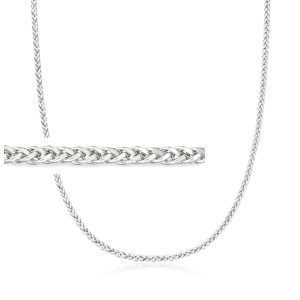 Gabriel Designs Men's 3.3mm Sterling Silver Wheat-Chain Necklace. 22"