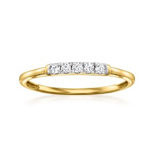 .10 ct. t.w. Diamond Five-Stone Ring in 10kt Yellow Gold
