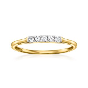 .10 ct. t.w. Diamond Five-Stone Ring in 10kt Yellow Gold