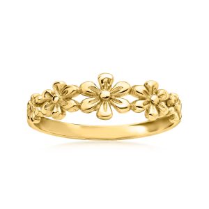 10kt Yellow Gold Multi-Flower Ring