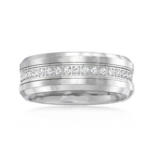 Men's .50 ct. t.w. CZ Eternity Band in Tungsten Carbide