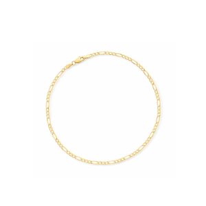2.5mm 10kt Yellow Gold Figaro-Link Anklet. 10"