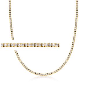 1.00 ct. t.w. Diamond Tennis Necklace in 18kt Gold Over Sterling