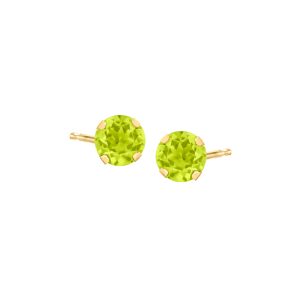 1.20 ct. t.w. Round Peridot Martini Stud Earrings in 14kt Yellow Gold