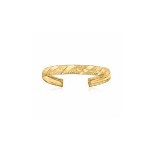 10kt Yellow Gold Striped Toe Ring