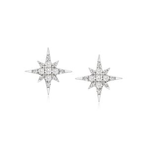 .15 ct. t.w. Diamond Star Stud Earrings in Sterling Silver