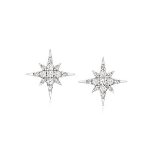 .15 ct. t.w. Diamond Star Stud Earrings in Sterling Silver