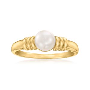 6-7mm Cultured Pearl Ring in 10kt Yellow Gold