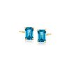 1.20 ct. t.w. London Blue Topaz Stud Earrings in 14kt Yellow Gold