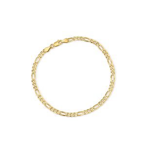 Italian 3.5mm 18kt Gold Over Sterling Figaro-Link Anklet. 10"