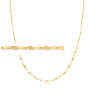 Italian 10kt Yellow Gold Graduated Lumachina-Chain Necklace
