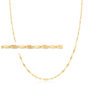 Italian 10kt Yellow Gold Graduated Lumachina-Chain Necklace