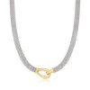 Two-Tone Sterling Silver Bismark-Link Necklace