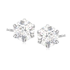 4.00 ct. t.w. Moissanite Stud Earrings in Sterling Silver